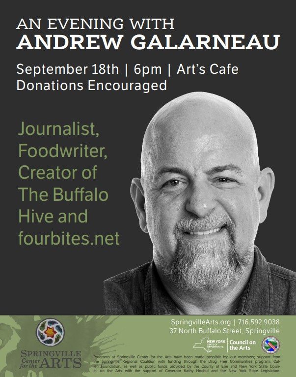 Read more about the article Talking Buffalo News, digital journalism, and Food Writing 101 on Sept. 18