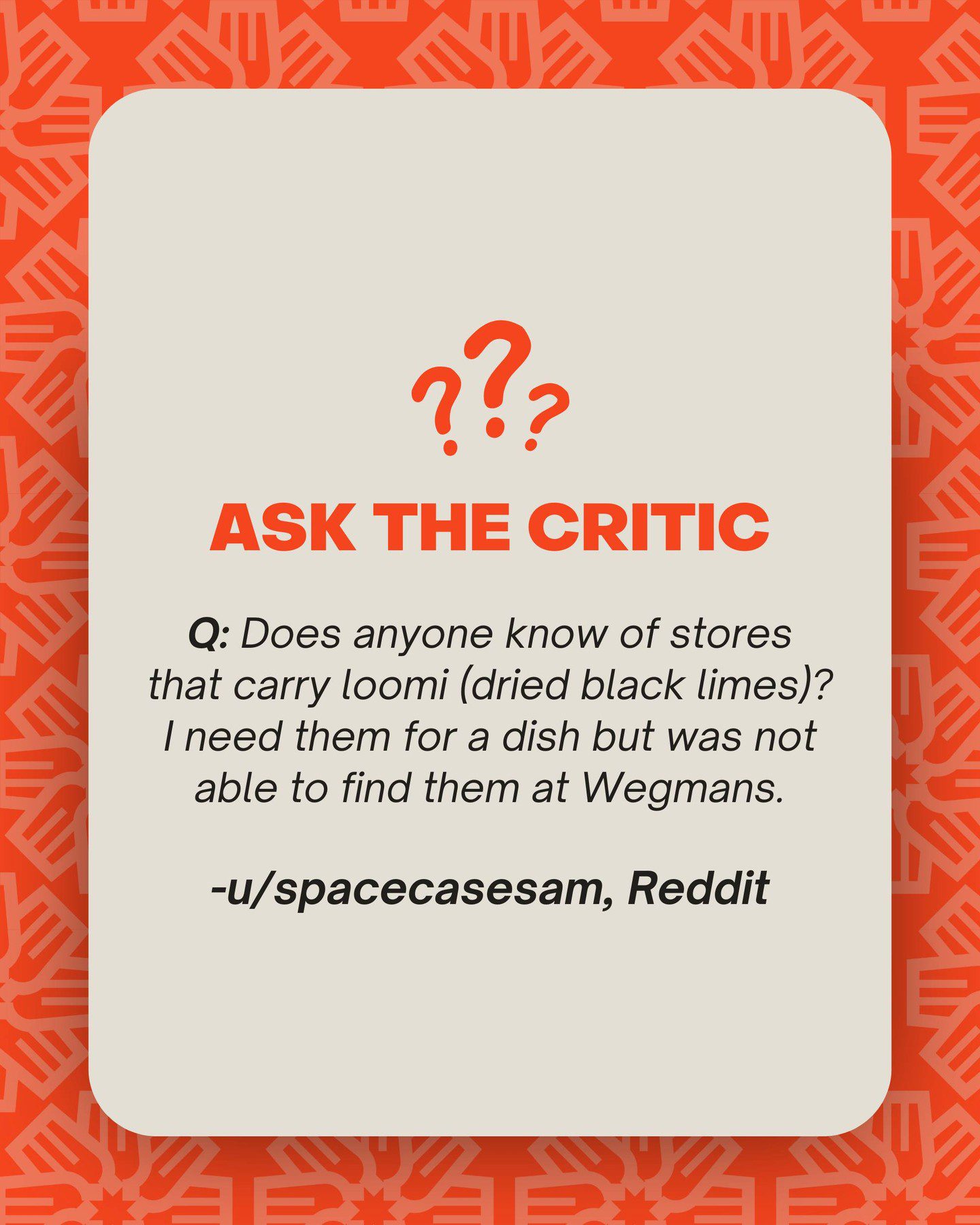 Read more about the article When in need of loomi (dried black limes), your best bet is a local Levantine/Arabic grocery