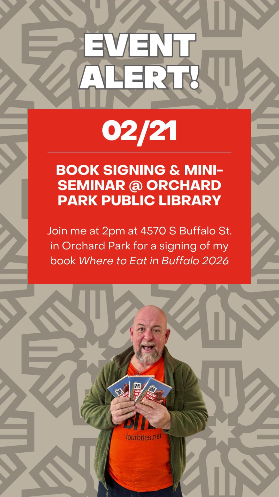 Read more about the article Book Signing & Mini-Seminar @ Orchard Park Public Library