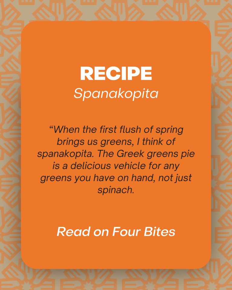Read more about the article When the first flush of spring brings us greens, I think of spanakopita.