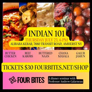 Indian 101: July 23 at Alibaba Kebab, Transit Road, Amherst